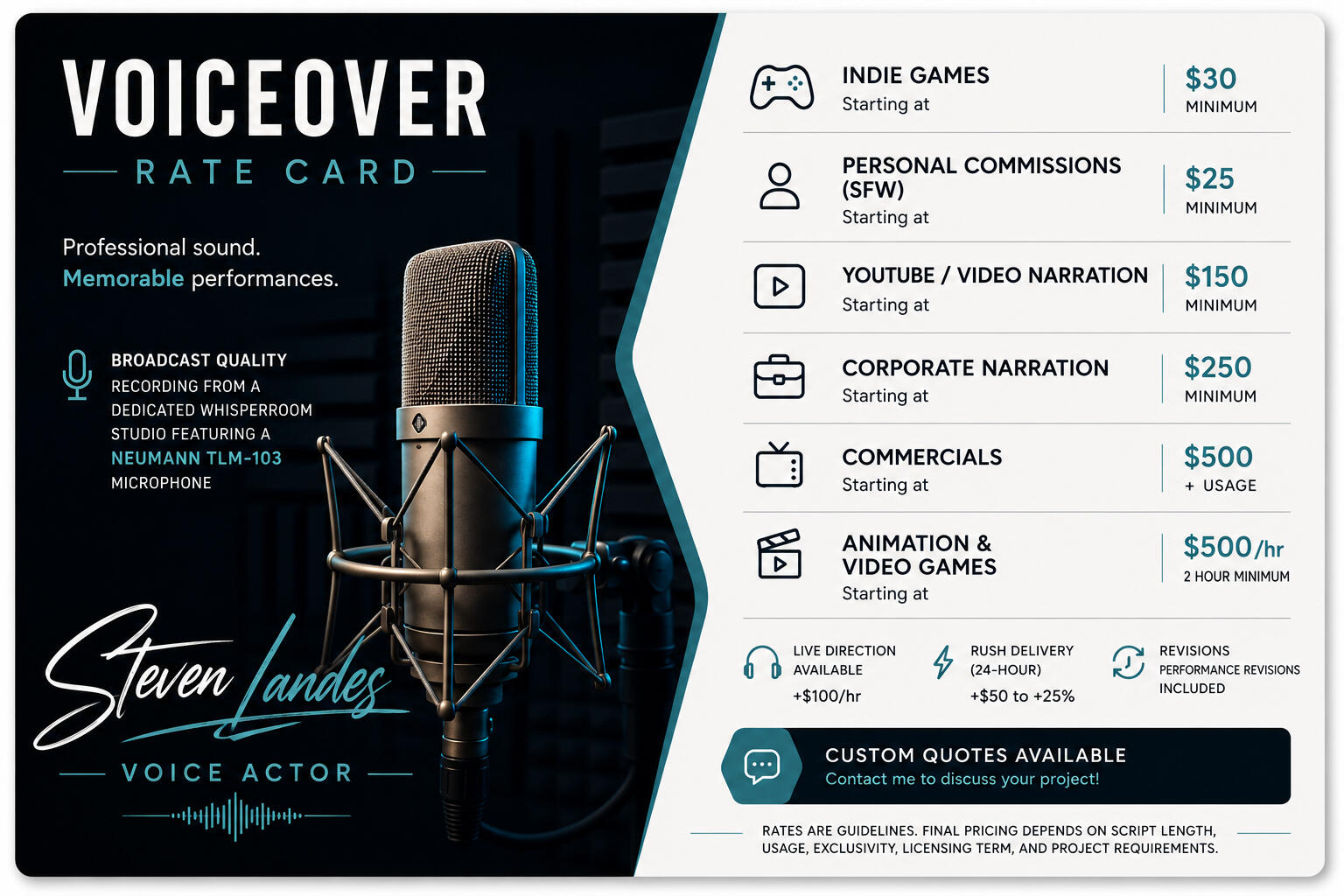 Rate Card